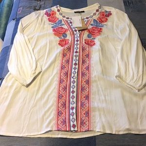 Worn Once Embroidered 1x Andree top